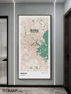 United States/美国Boston/波士顿地图装饰画电子版素材