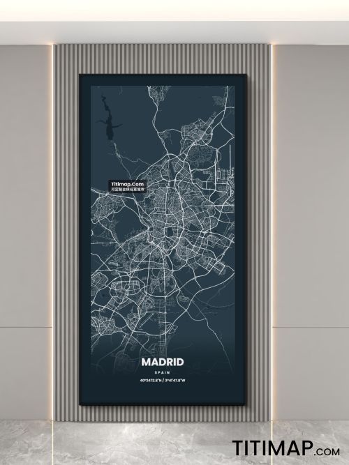 Madrid/马德里地图装饰画
