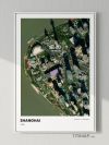 中国上海市卫星地图装饰画电子版素材