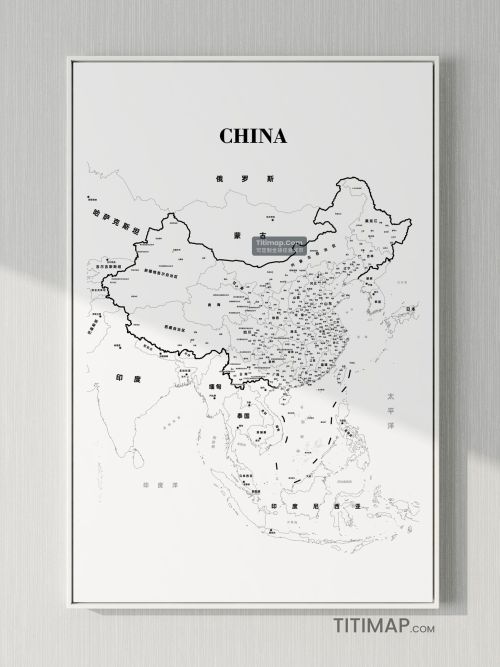 中国地图装饰画