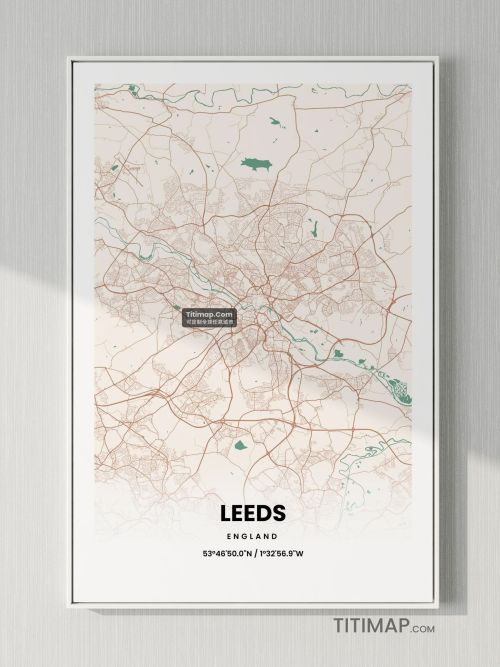 Leeds/利兹地图装饰画