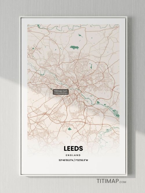 Leeds/利兹地图装饰画