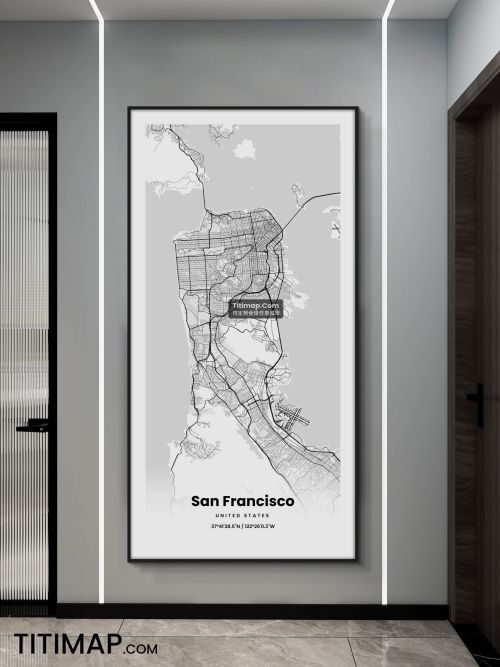 San Francisco/旧金山地图装饰画