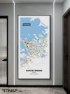 Iceland/冰岛Capital Region/雷克雅未克地图装饰画电子版素材