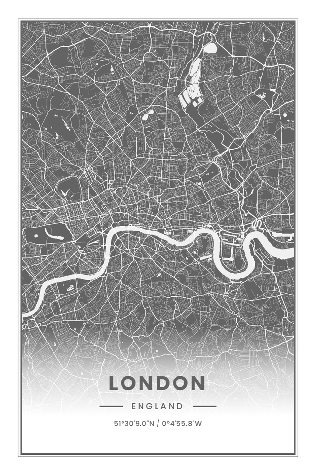 England/英格兰London/伦敦地图底图电子版素材