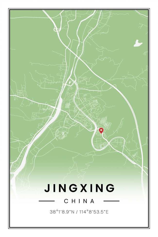 中国石家庄市井陉县地图底图电子版素材