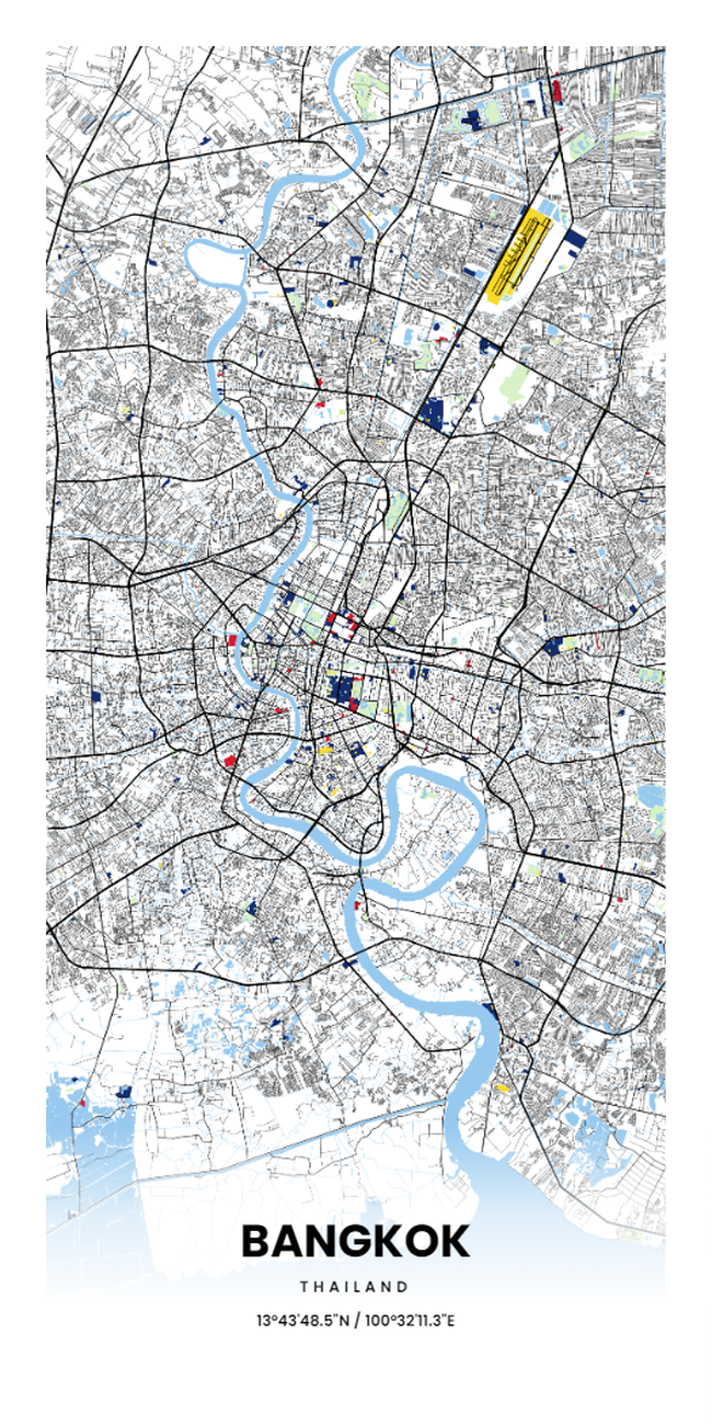 Thailand/泰国Bangkok/曼谷地图底图电子版素材