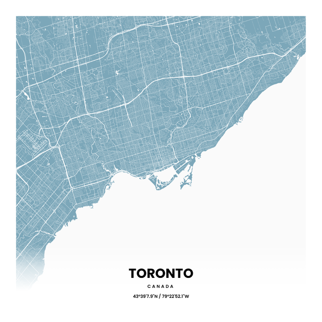 Canada/加拿大Toronto/多伦多地图底图电子版素材