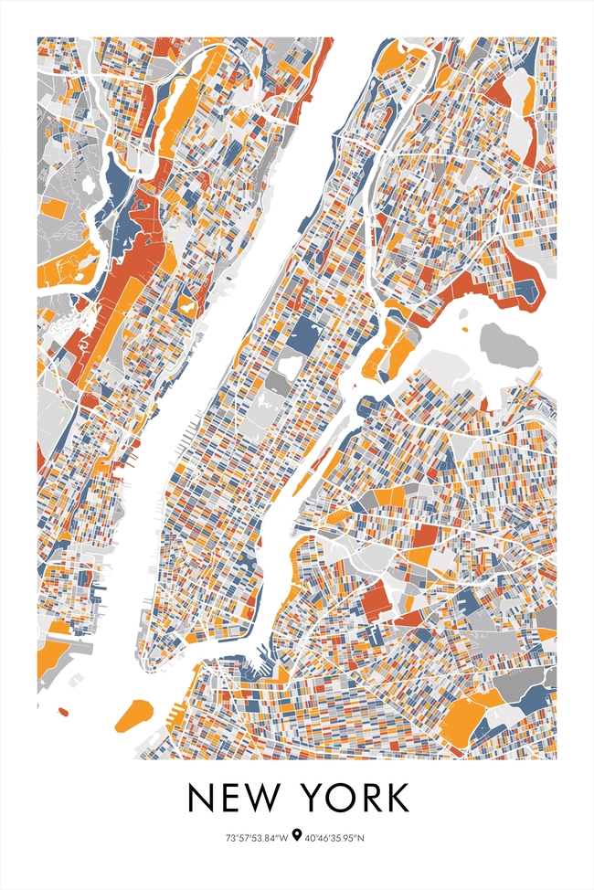 United States/美国New York/纽约地图底图电子版素材