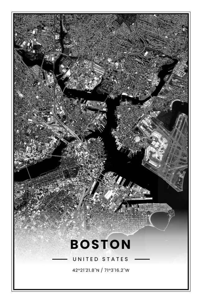 United States/美国Boston/波士顿地图底图电子版素材