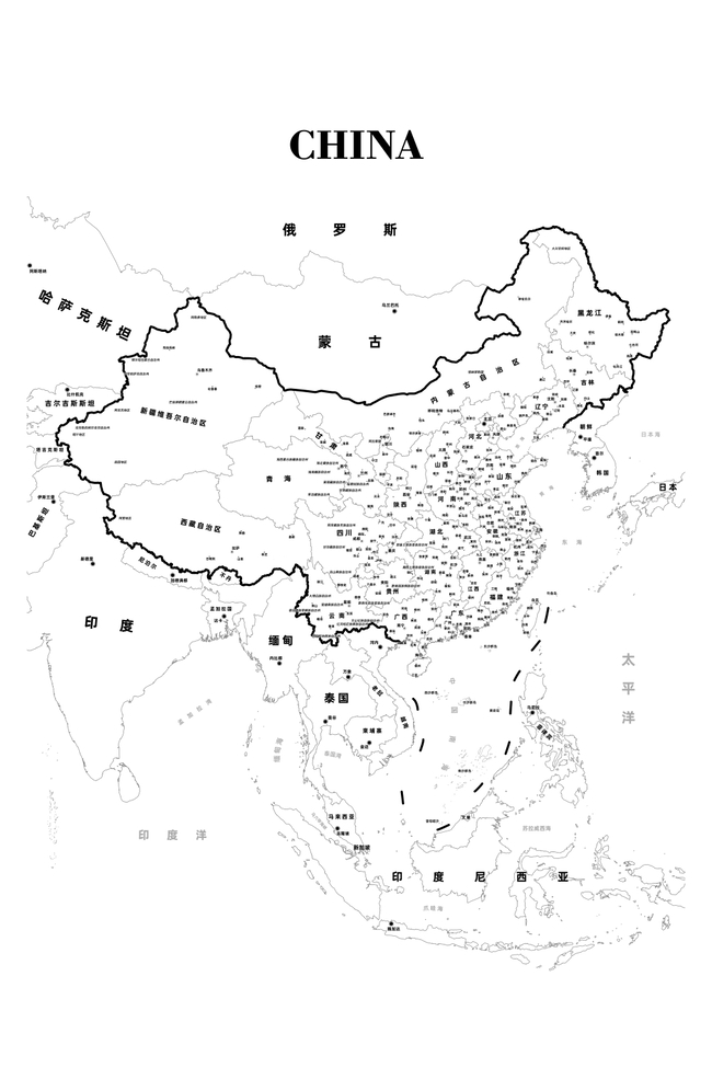 中国中国地图底图电子版素材