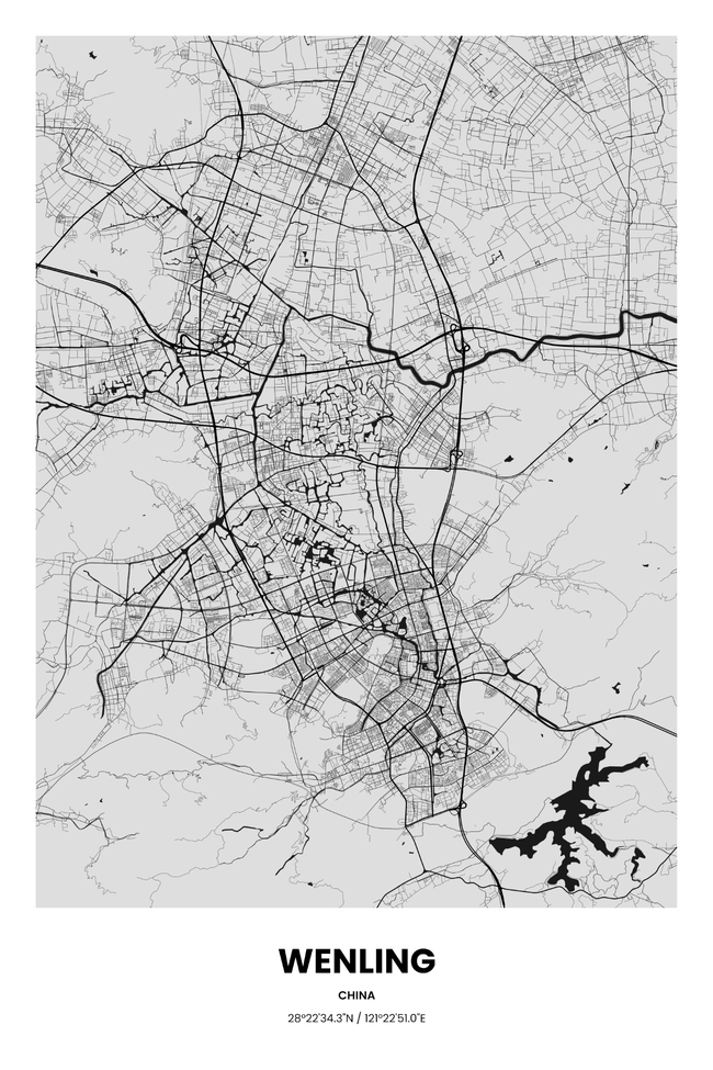 中国温岭市地图底图电子版素材