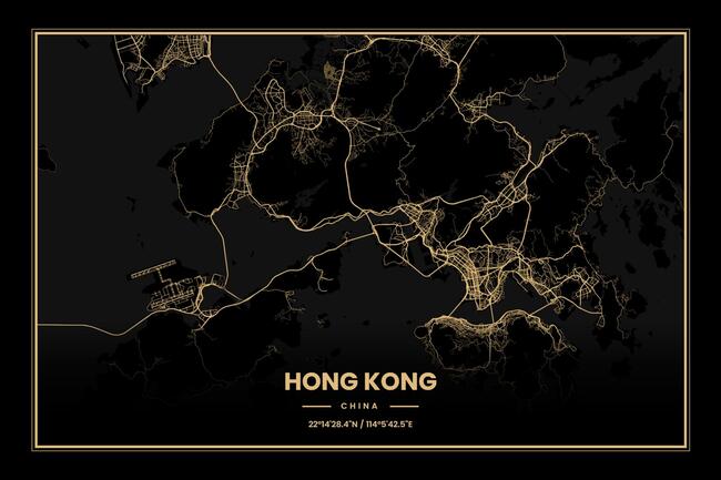 中国香港地图底图电子版素材