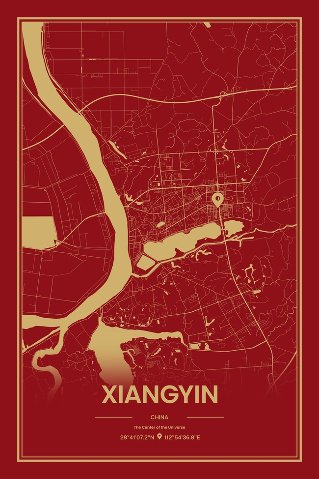 中国湘阴市地图底图电子版素材