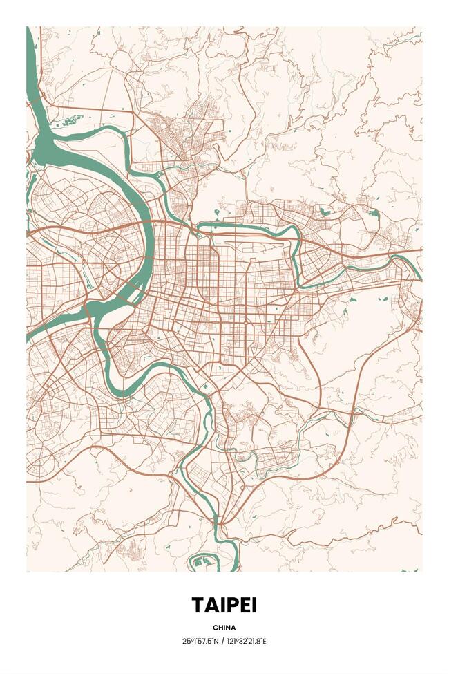 中国台北市地图底图电子版素材