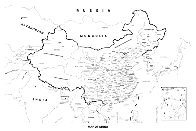 中国英文版中国英文版地图底图电子版素材