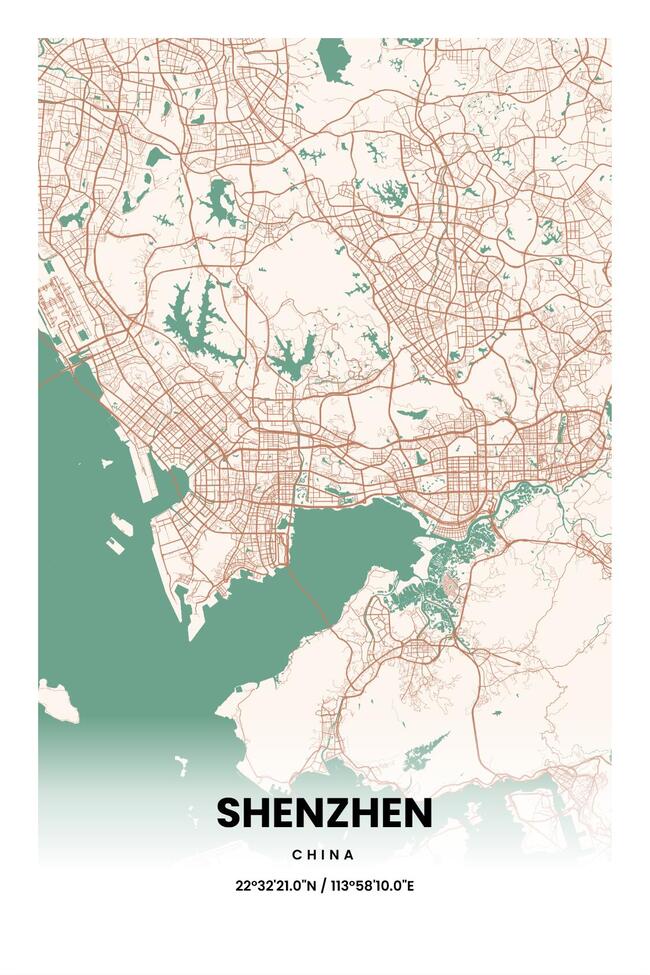 中国深圳市地图底图电子版素材