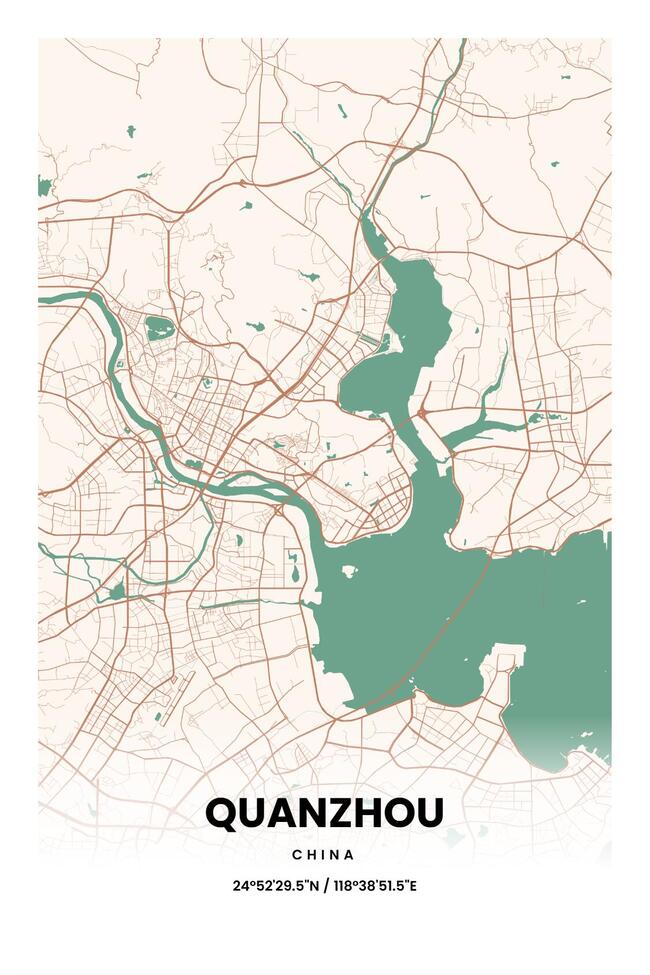 中国泉州市地图底图电子版素材