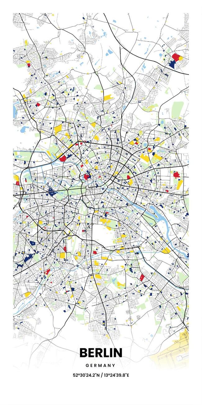 Germany/德国Berlin/柏林地图底图电子版素材