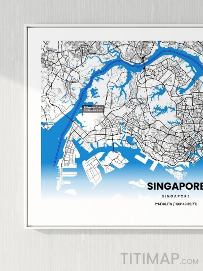 Singapore/新加坡地图装饰画