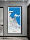 Viet Nam/越南Da Nang/岘港地图装饰画电子版素材