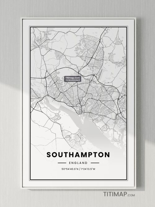 Southampton/南安普顿地图装饰画