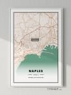 Italy那不勒斯 (Naples)地图装饰画电子版素材