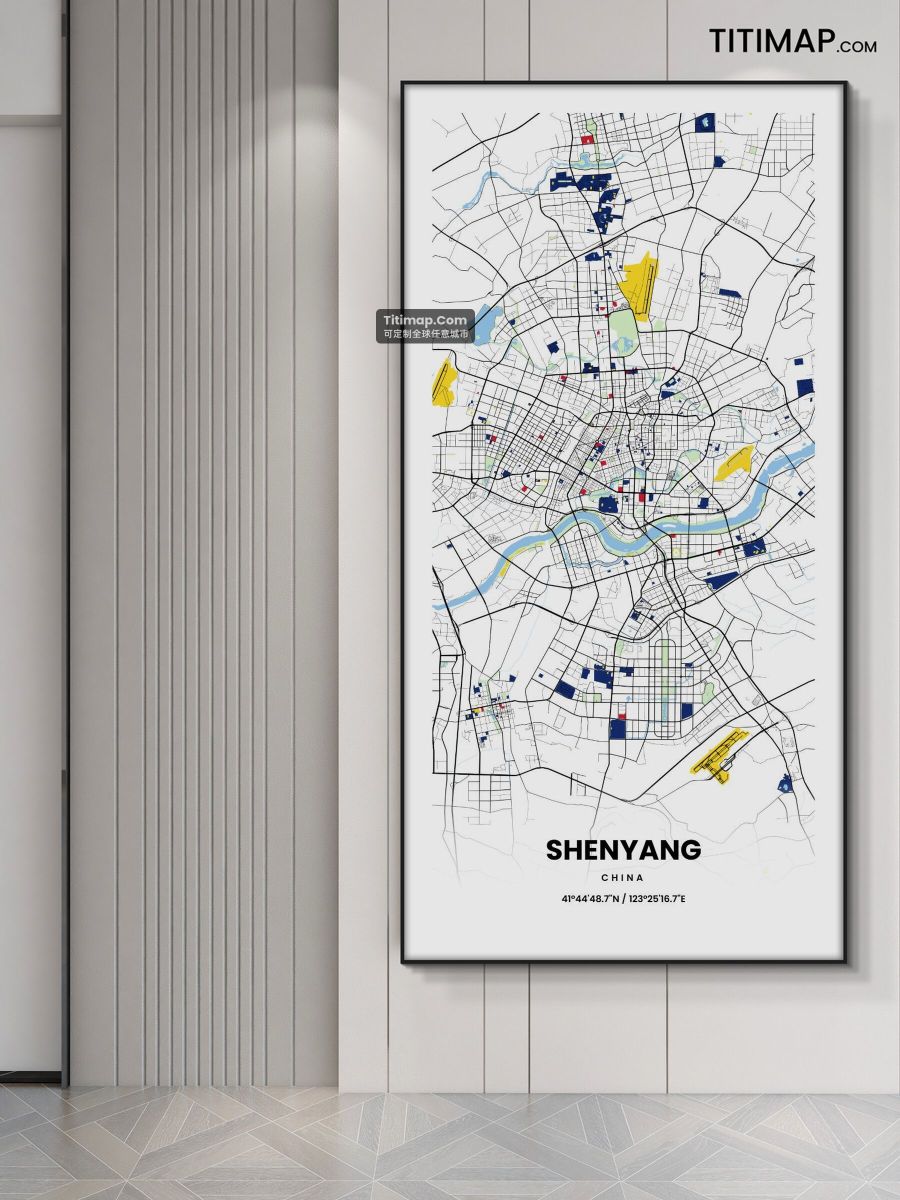 沈阳市装饰画地图电子版素材