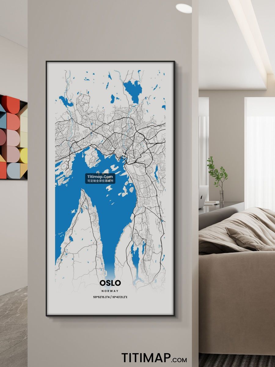 Oslo/奥斯陆装饰画地图电子版素材