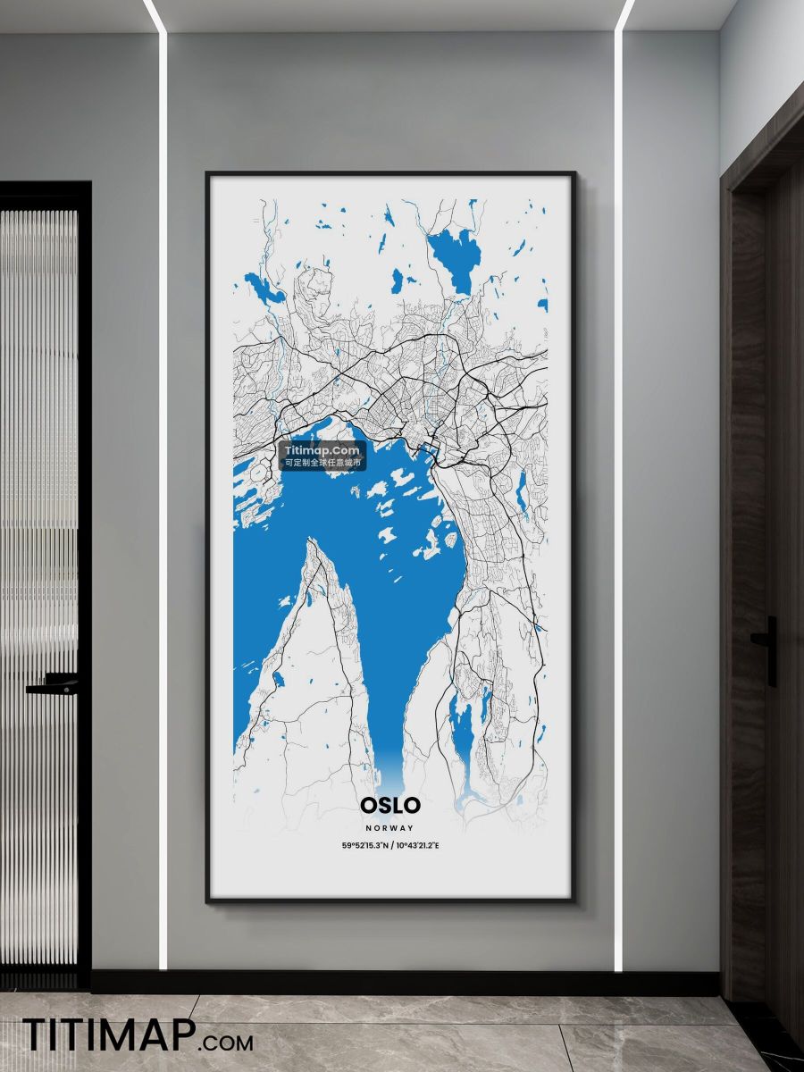Oslo/奥斯陆装饰画地图电子版素材