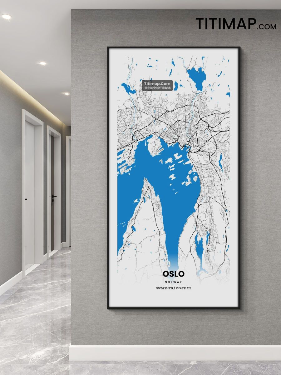 Oslo/奥斯陆装饰画地图电子版素材