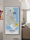 Denmark/丹麦Copenhagen/哥本哈根地图装饰画电子版素材