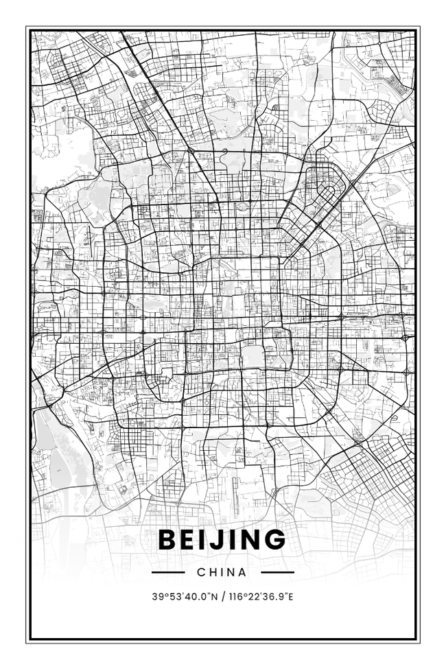 中国北京市地图底图电子版素材