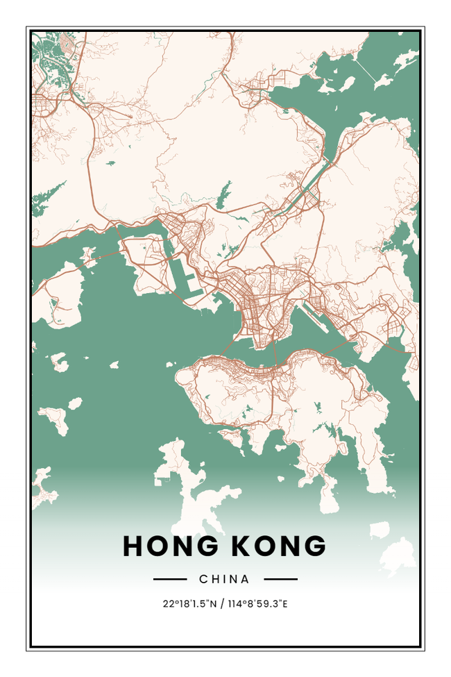 中国香港地图底图电子版素材