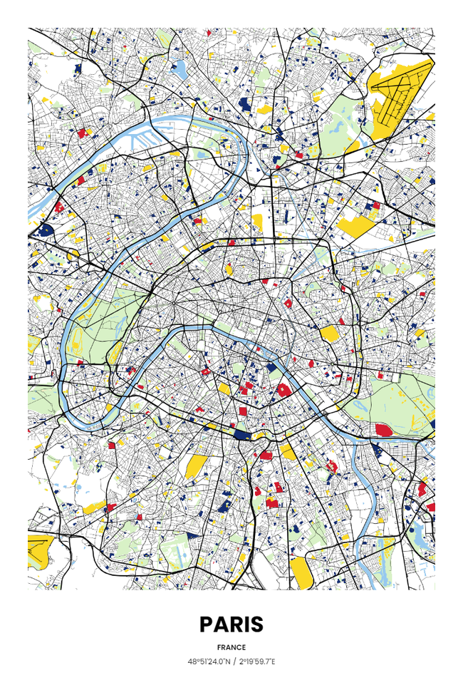 France/法国Paris/巴黎地图底图电子版素材