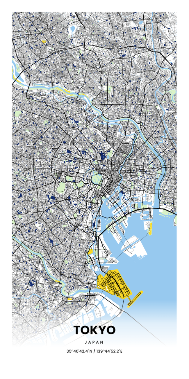 Japan/日本Tokyo/东京地图底图电子版素材