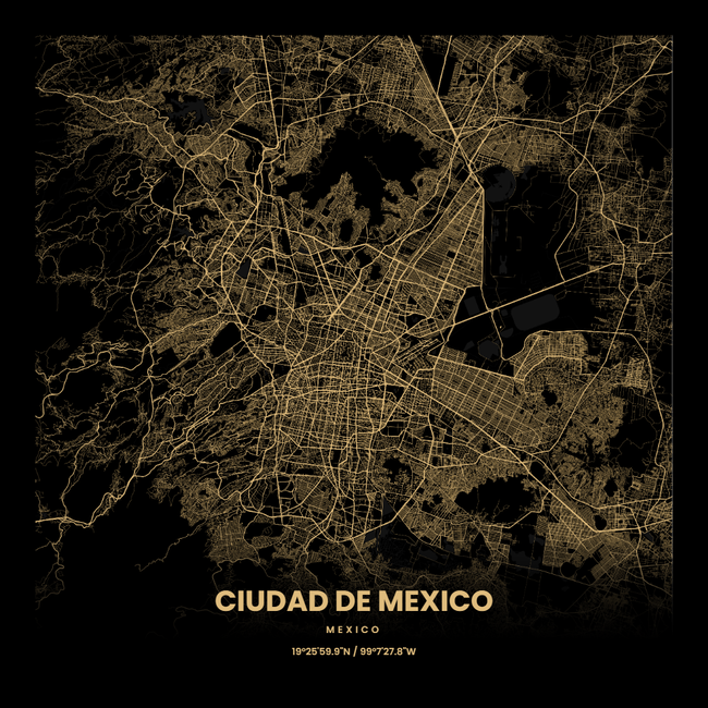 Mexico/墨西哥Ciudad de Mexico/墨西哥城地图底图电子版素材