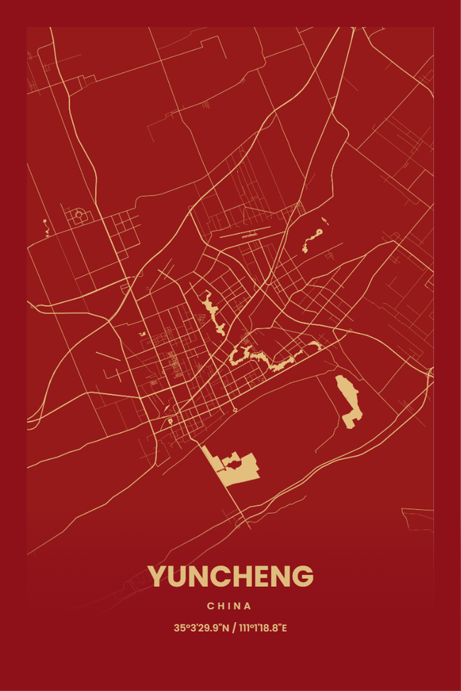 中国运城市地图底图电子版素材