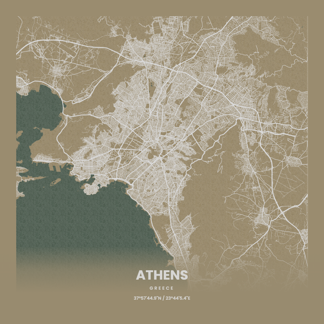 Greece/希腊Athens/雅典地图底图电子版素材