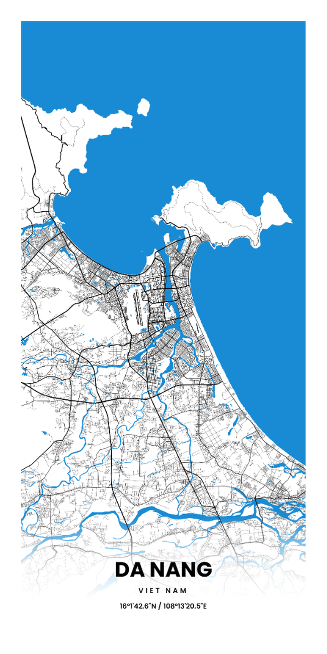 Viet Nam/越南Da Nang/岘港地图底图电子版素材