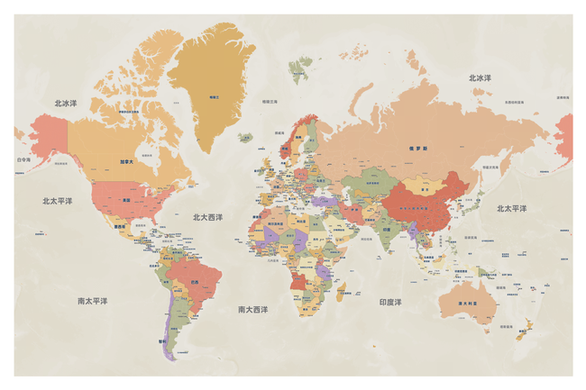 世界世界 (World) 地图底图电子版素材