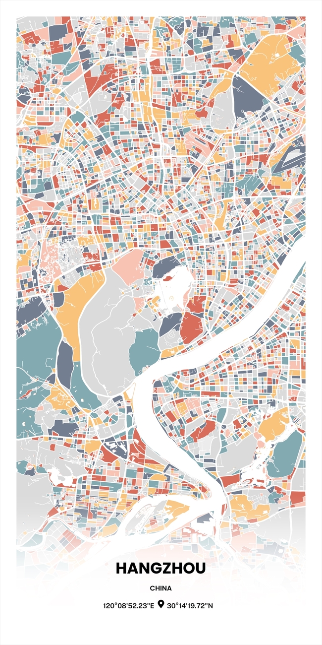中国杭州市地图底图电子版素材