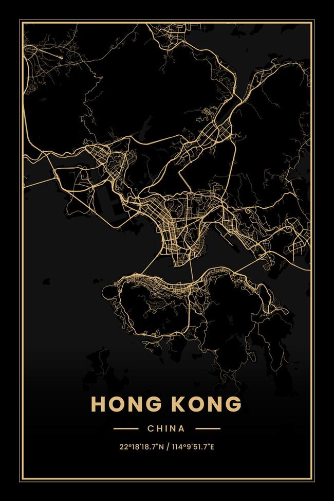 中国香港地图底图电子版素材