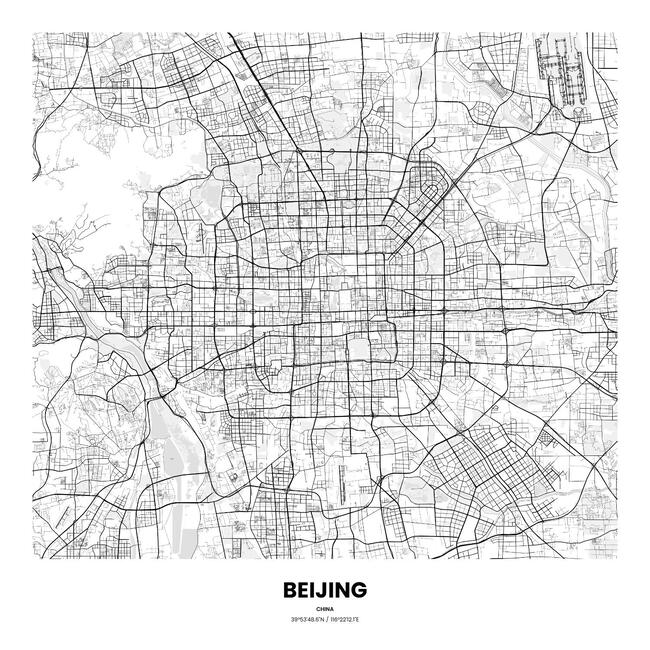 中国北京市地图底图电子版素材