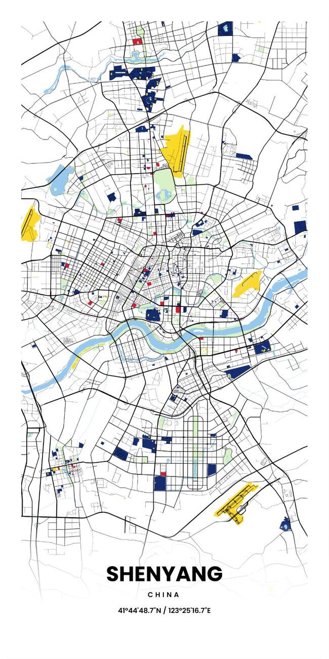 中国沈阳市地图底图电子版素材