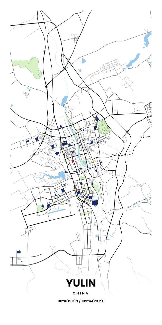 中国榆林市地图底图电子版素材