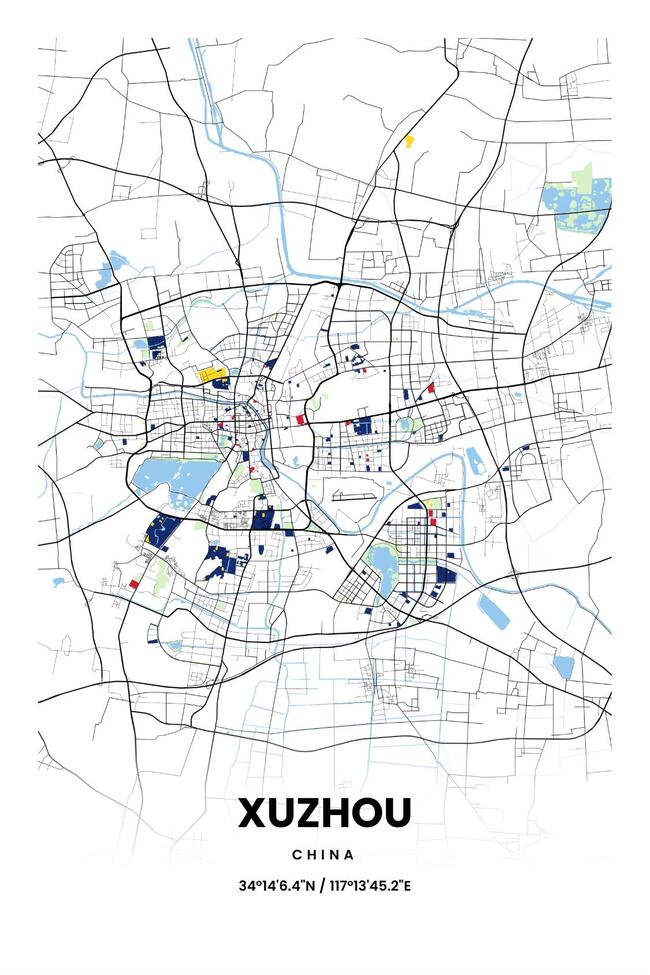 中国徐州市地图底图电子版素材