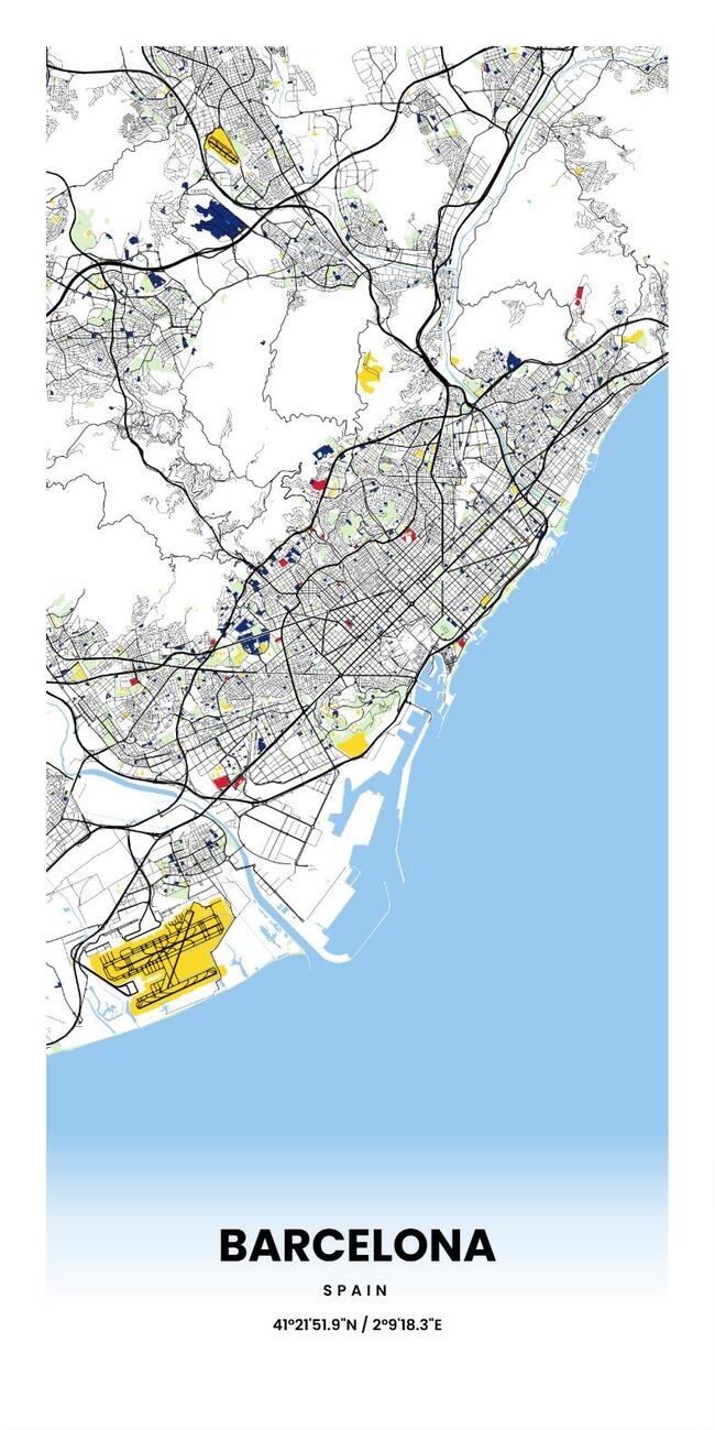 SpainBarcelona地图底图电子版素材