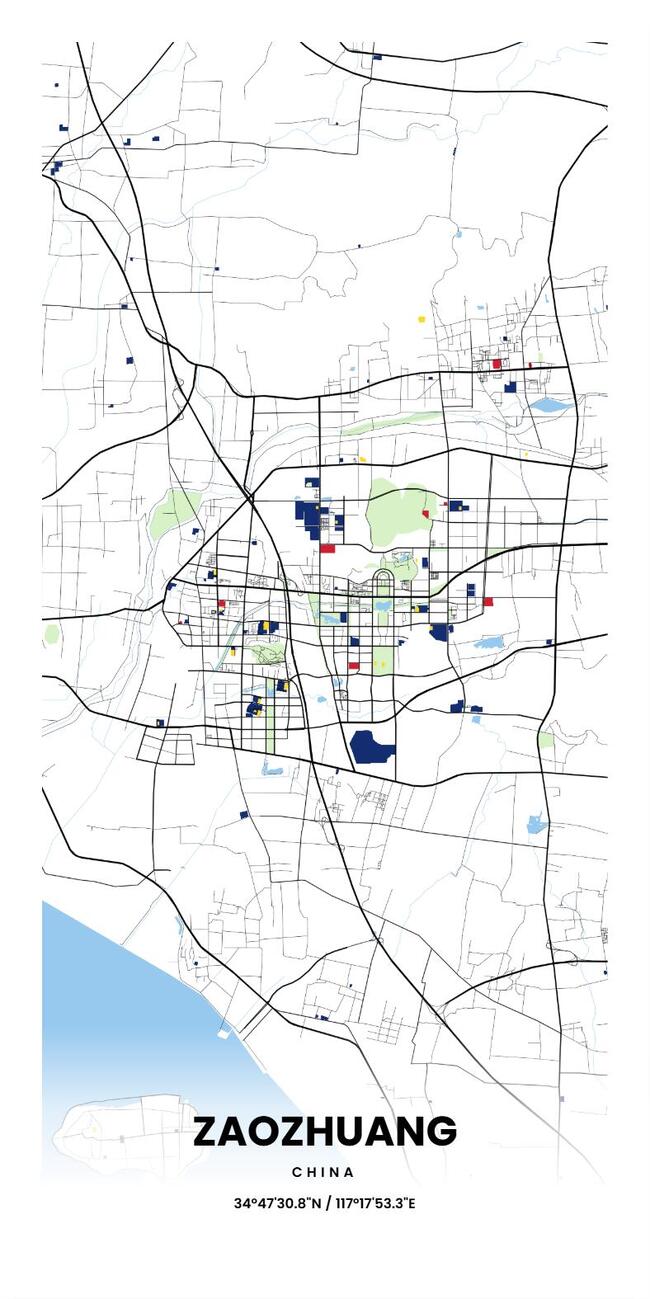 中国枣庄市地图底图电子版素材