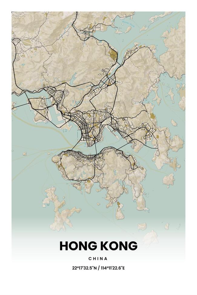 中国香港地图底图电子版素材